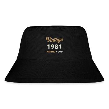 Vintage 1981 – Sailing Club Retro Geburtsjahr - Stanley/Stella recycelter Bucket Hat - Schwarz - Vorne