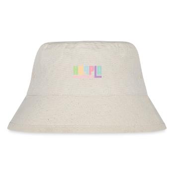 Hoppla - Fröhliches Pastell-Statement-Shirt - Stanley/Stella recycelter Bucket Hat - Naturweiß - Vorne