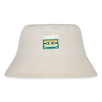 Kassette 2003 Jahrgang Jubiläum 2003 - Stanley/Stella recycelter Bucket Hat - Naturweiß - Vorne
