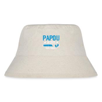 Papua im Jahr 2025 Zukunft Opa Geschenk - Stanley/Stella recycelter Bucket Hat - Naturweiß - Vorne