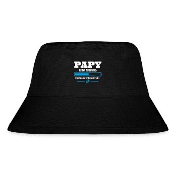 Futur Papy 2025 Grand-père Bébé Grossesse Cadeau - Bob recyclé Stanley/Stella - noir - Devant