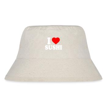 I love sushi - Stanley/Stella recycelter Bucket Hat - Naturweiß - Vorne