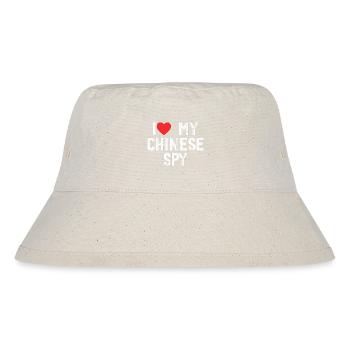 Ich liebe meinen chinesischen Spion - Stanley/Stella recycelter Bucket Hat - Naturweiß - Vorne