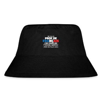 Je Suis Prof De Français Cadeau Prof - Bob recyclé Stanley/Stella - noir - Devant