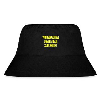 Diaper change – our new superpower - Stanley/Stella Recycled Bucket Hat - black - Front