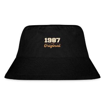 1987 Vintage Anniversary Retro Gift 1987 - Stanley/Stella Recycled Bucket Hat - black - Front