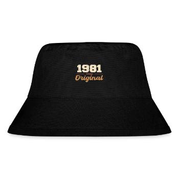 1981 Vintage Anniversary Retro Gift 1981 - Stanley/Stella Recycled Bucket Hat - black - Front