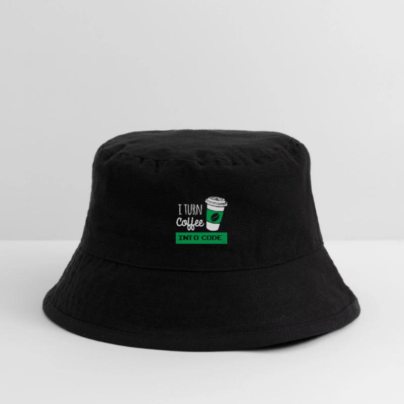 I turn coffee into developer code Stanley/Stella Recycled Bucket Hat