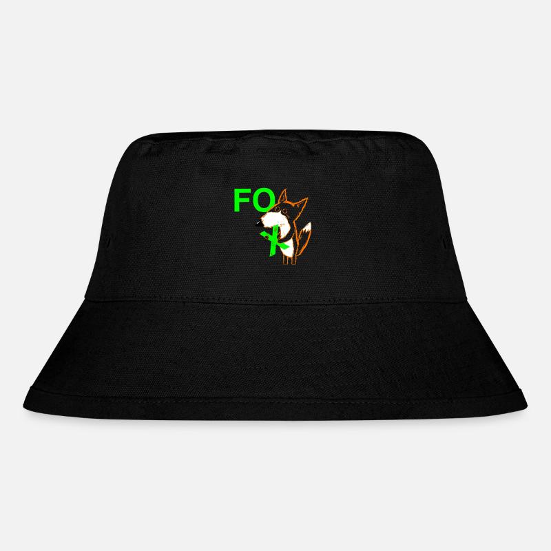 Das X in FOX - Stanley/Stella recycelter Bucket Hat - Schwarz