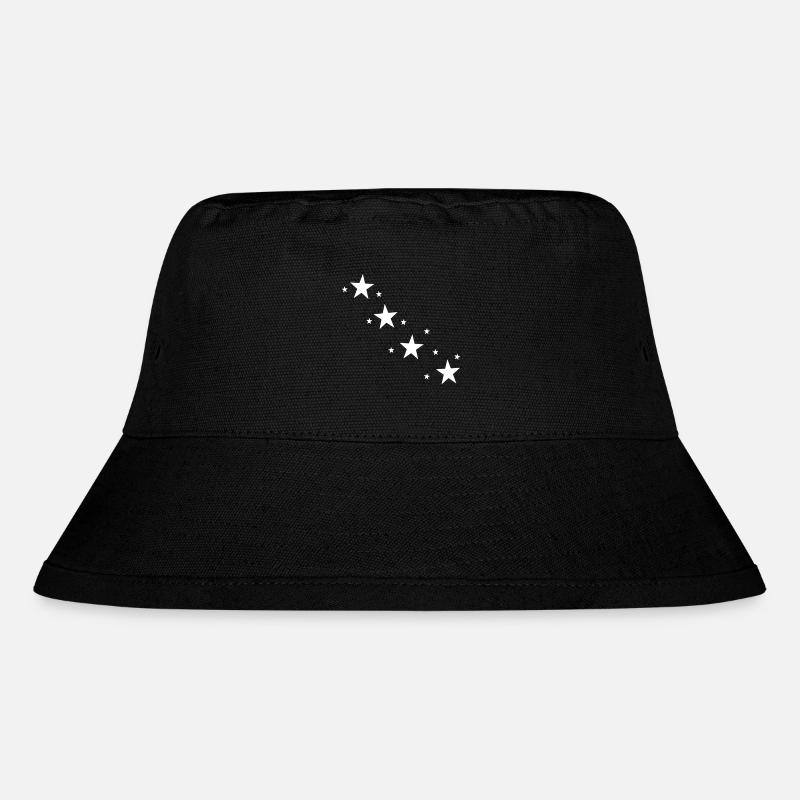 Sterne - Stanley/Stella recycelter Bucket Hat - Schwarz