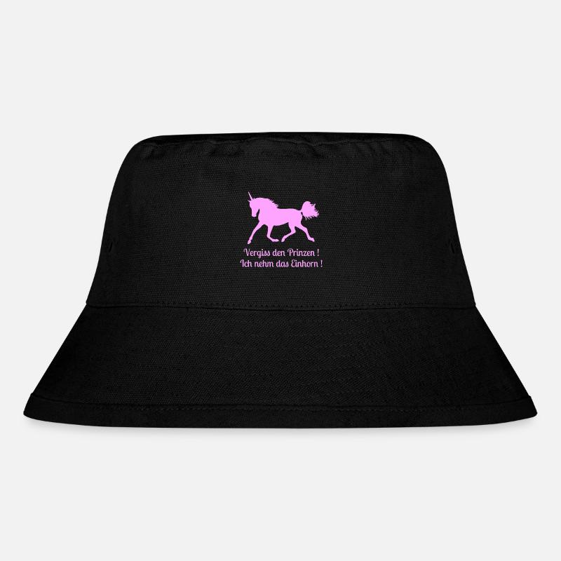 Vergiss den Prinzen, Ich nehm das Einhorn, Spruch - Stanley/Stella recycelter Bucket Hat - Schwarz