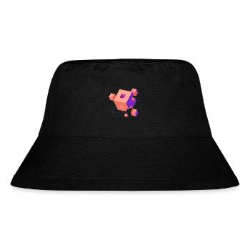 würfel escher space nerd 3d ki geek cool pc techie - Stanley/Stella recycelter Bucket Hat - Schwarz - Vorne