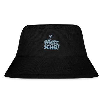 Passt Scho! Après-Ski T-Shirt (Damen/Navy) - Stanley/Stella recycelter Bucket Hat - Schwarz - Vorne