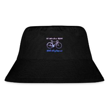 Ich fahre ohne Akku, weil ich's kann lustig Rad - Stanley/Stella recycelter Bucket Hat - Schwarz - Vorne
