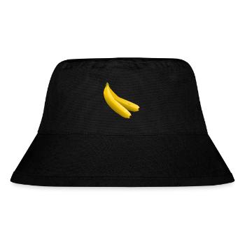Twin Bananas Vector Yellow - Stanley/Stella Recycled Bucket Hat - black - Front