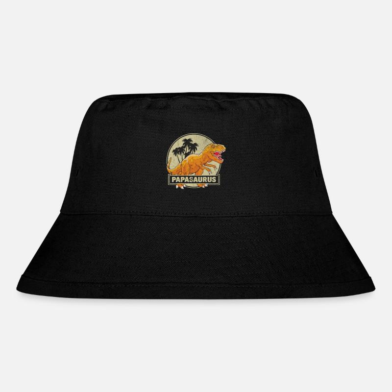 Papasaurus - Stanley/Stella Recycled Bucket Hat - black