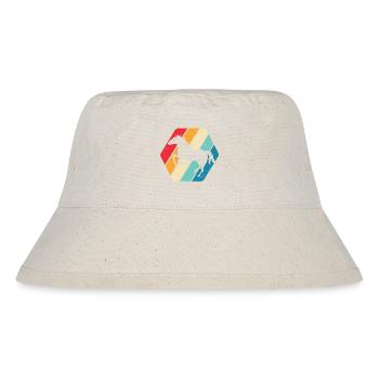 Pferd Hengst Reiten Reitsport Retro - Stanley/Stella recycelter Bucket Hat - Naturweiß - Vorne