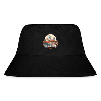 Vivid City Tramscape - Stanley/Stella Recycled Bucket Hat - black - Front
