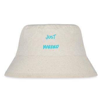 ICH HABE GERADE GEHEIRATET. Junggesellinnenabschied. VALENTINSTAG. PAAR - Stanley/Stella recycelter Bucket Hat - Naturweiß - Vorne