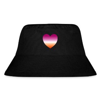 Lesbisches Herz - Stanley/Stella recycelter Bucket Hat - Schwarz - Vorne