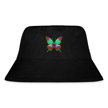 Schmetterling - Stanley/Stella recycelter Bucket Hat - Schwarz - Vorne