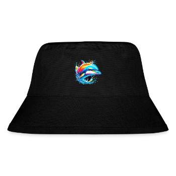 Dolphin - Stanley/Stella Recycled Bucket Hat - black - Front