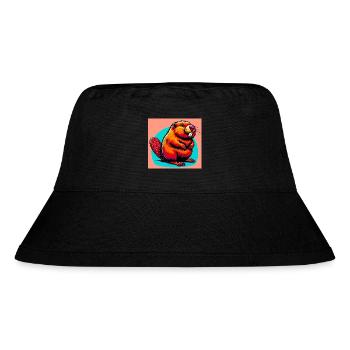 Bieber - Stanley/Stella recycelter Bucket Hat - Schwarz - Vorne