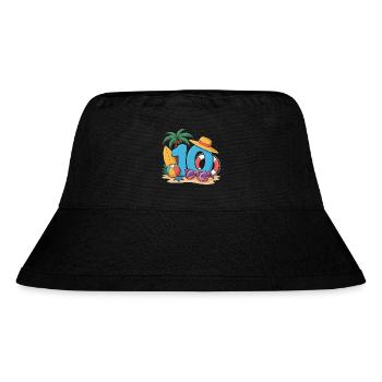 10. Geburtstagsurlaub 10 Jahre - Stanley/Stella recycelter Bucket Hat - Schwarz - Vorne