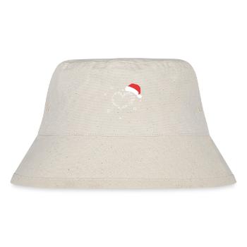 Weihnachten Musik Herz aus Musiknoten & Sternen - Stanley/Stella recycelter Bucket Hat - Naturweiß - Vorne