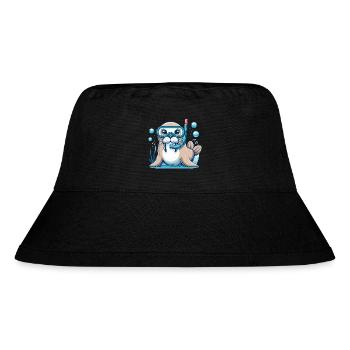 Underwater seal with diving goggles - Stanley/Stella Recycled Bucket Hat - black - Front