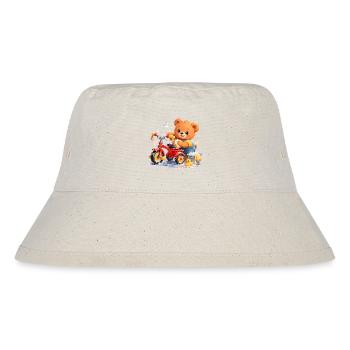 Kids Shirt Bear Cleaning Tricycle Spring Cleaning - Stanley/Stella Recycled Bucket Hat - natural - Front