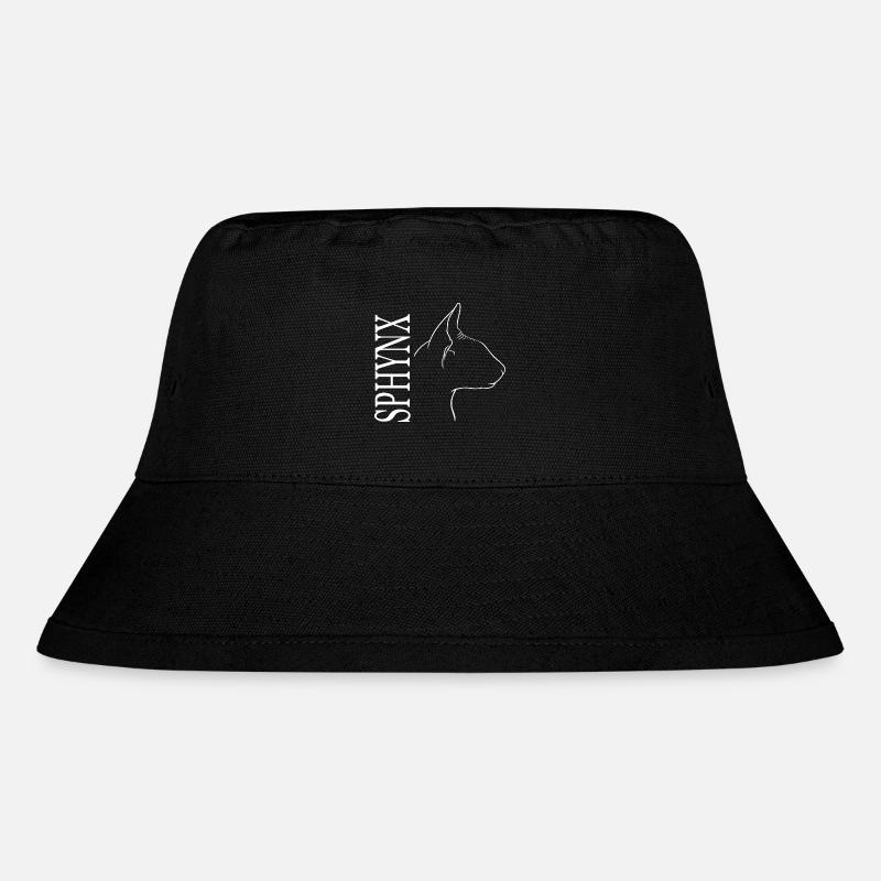 Sphynx Profile Cat Cat Wilsigns - Stanley/Stella Recycled Bucket Hat - black