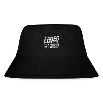 France loves you meet us in Normandy - Stanley/Stella Recycled Bucket Hat - black - Front