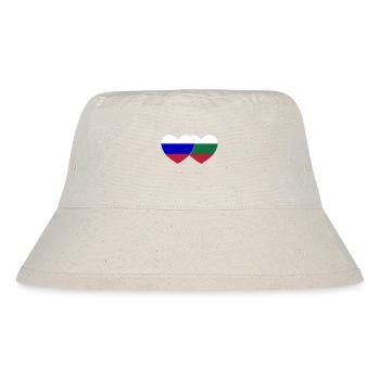 Russia Bulgaria Flag Heart - Stanley/Stella Recycled Bucket Hat - natural - Front