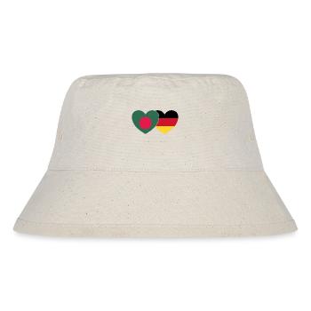 Bangladesh Germany Flag Heart - Stanley/Stella Recycled Bucket Hat - natural - Front
