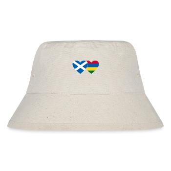 Scotland Mauritius Flag Heart - Stanley/Stella Recycled Bucket Hat - natural - Front