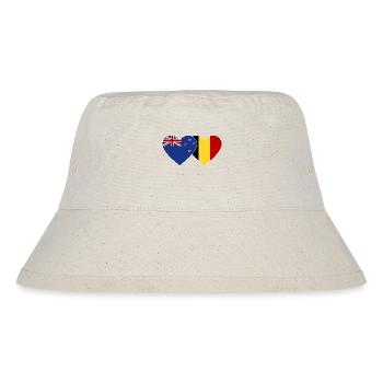 New Zealand Belgium Flag Heart - Stanley/Stella Recycled Bucket Hat - natural - Front