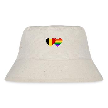 Belgium Rainbow Flag - Stanley/Stella Recycled Bucket Hat - natural - Front