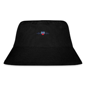Flagge von La Réunion Souvenir Geschenkidee 974 - Stanley/Stella recycelter Bucket Hat - Schwarz - Vorne