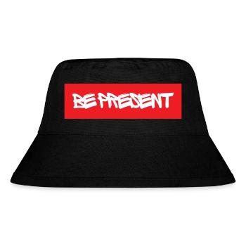 Dabei sein - Stanley/Stella recycelter Bucket Hat - Schwarz - Vorne