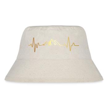 Mountain Heartbeat - Stanley/Stella Recycled Bucket Hat - natural - Front