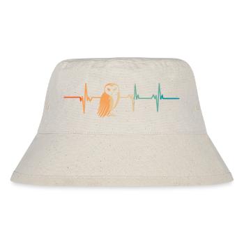 Herzschlag-Eule - Stanley/Stella recycelter Bucket Hat - Naturweiß - Vorne