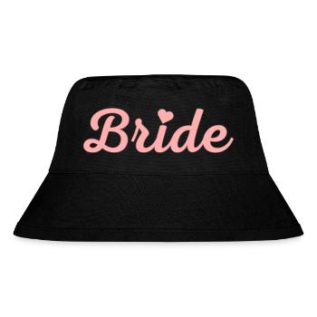 Team Bride! Personalisierbar - Stanley/Stella recycelter Bucket Hat - Schwarz - Vorne
