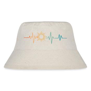 Retro Heartbeat Sun - Stanley/Stella Recycled Bucket Hat - natural - Front