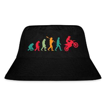 Motorrad Cross Evolution - Stanley/Stella recycelter Bucket Hat - Schwarz - Vorne