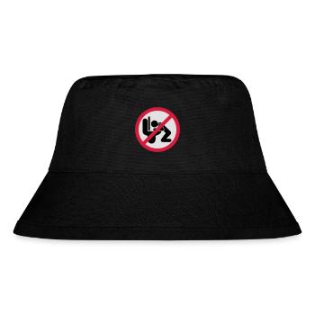 Kotzen verboten - Stanley/Stella recycelter Bucket Hat - Schwarz - Vorne