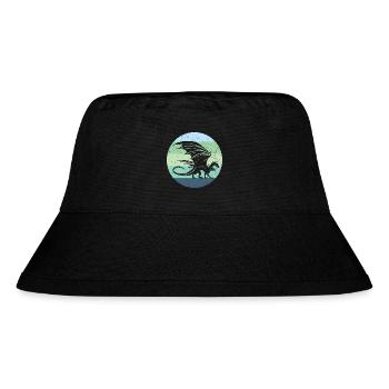 Waliser Drache Retro - Stanley/Stella recycelter Bucket Hat - Schwarz - Vorne