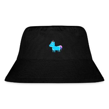 Einhorn Unicorn Himmelblau Geschenk Idee Schweif - Stanley/Stella recycelter Bucket Hat - Schwarz - Vorne
