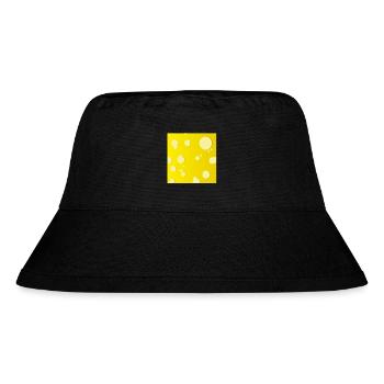 Käse Quadrat - Stanley/Stella recycelter Bucket Hat - Schwarz - Vorne