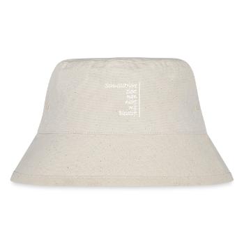 Schlussstrich Schluss machen Neuanfang Weiss - Stanley/Stella recycelter Bucket Hat - Naturweiß - Vorne